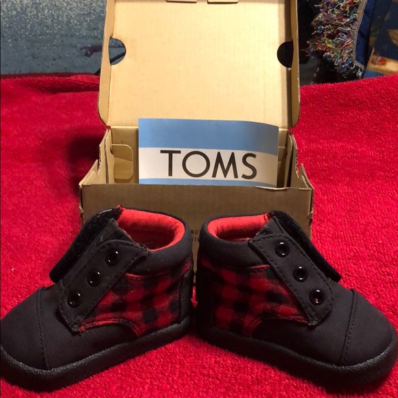 Toms Other - Toms Paseo High Red/Black Plaid - Tiny 3